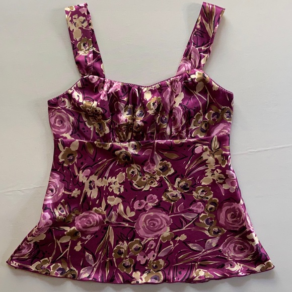 Alfred Paquette Tops 325 Alfred Paquette Floral Pink Dress Tank Poshmark